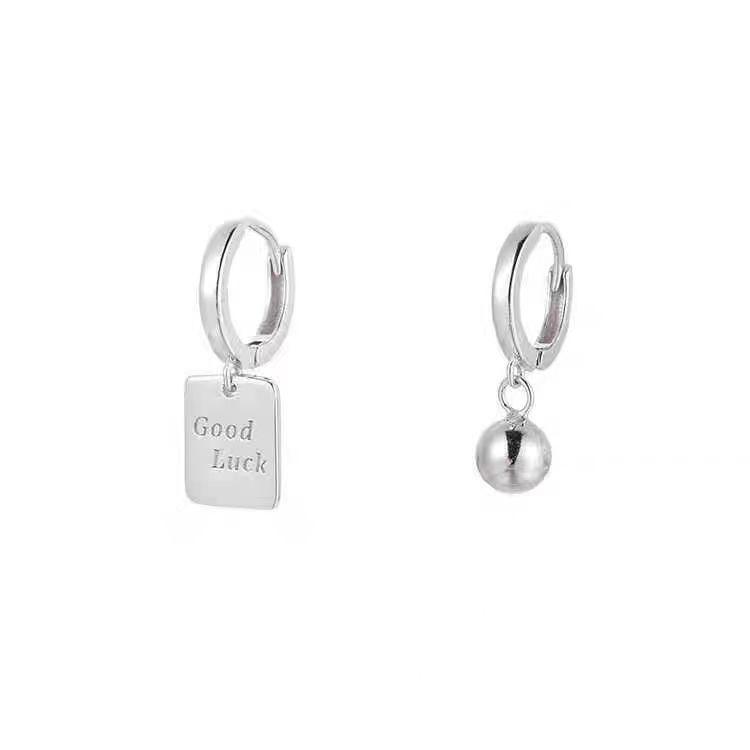 2024 Asymmetrical Geometric Square Earrings - Unique High-End Design for Lucky Charm and Elegant Style