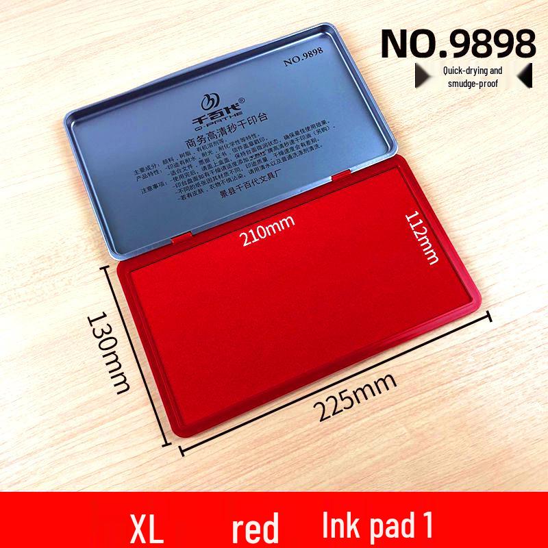 Large Quick-Drying Four-Color Ink Pad for Office Use and Newborn Hand/Footprints.