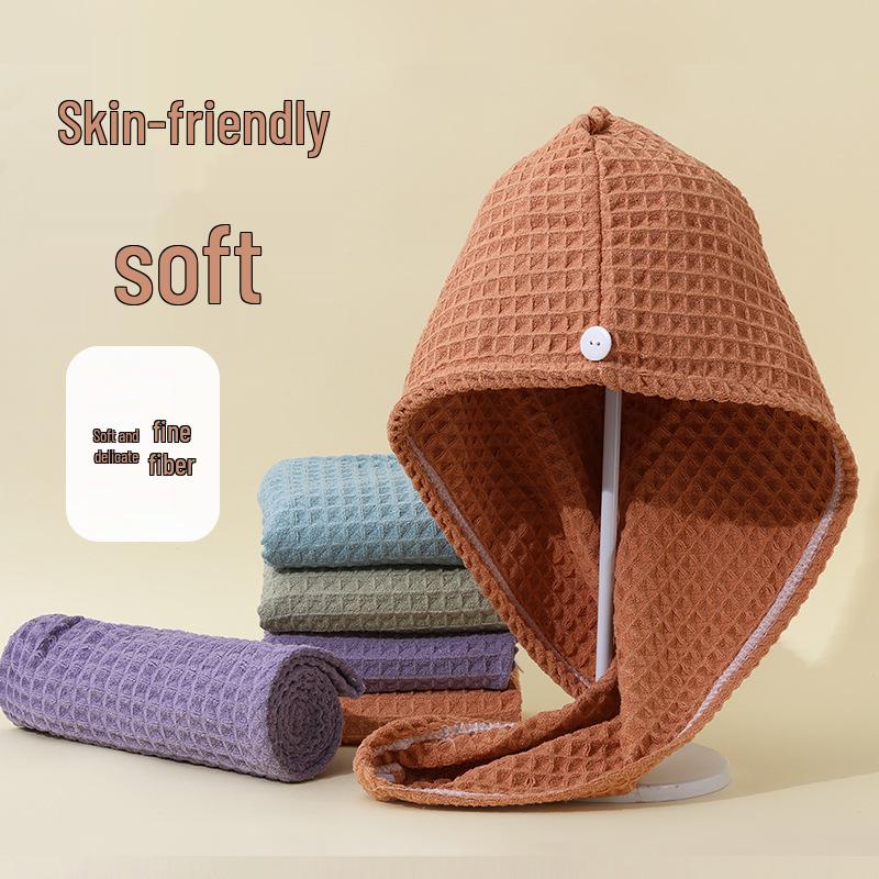 Gorro de Baño para Mujer de Secado Rápido Super Absorbente con Bordado Lindo