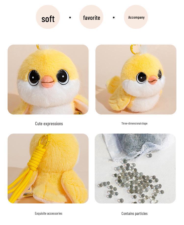 Adorable Sparrow Plush Charm Doll Ornament
