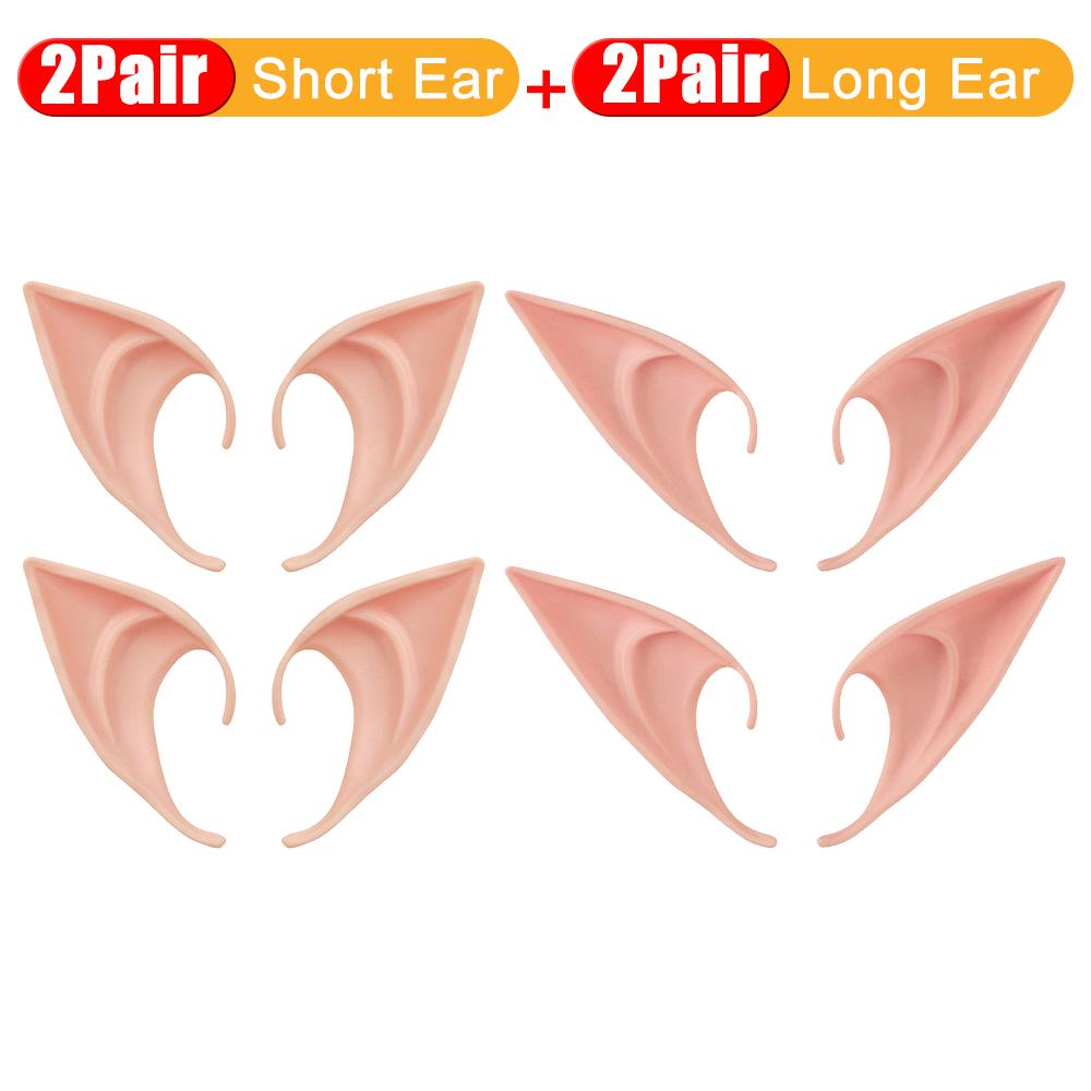 1-10 Paar Engel Elfenohren Halloween Cosplay Kostümzubehör Latexohren für Fee Cosplay Halloween Dekoration Foto Requisiten