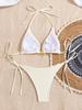 2025 Starfish Lace-up Triangle Bikini - European & American Style, Sexy Split Swimsuit for Women