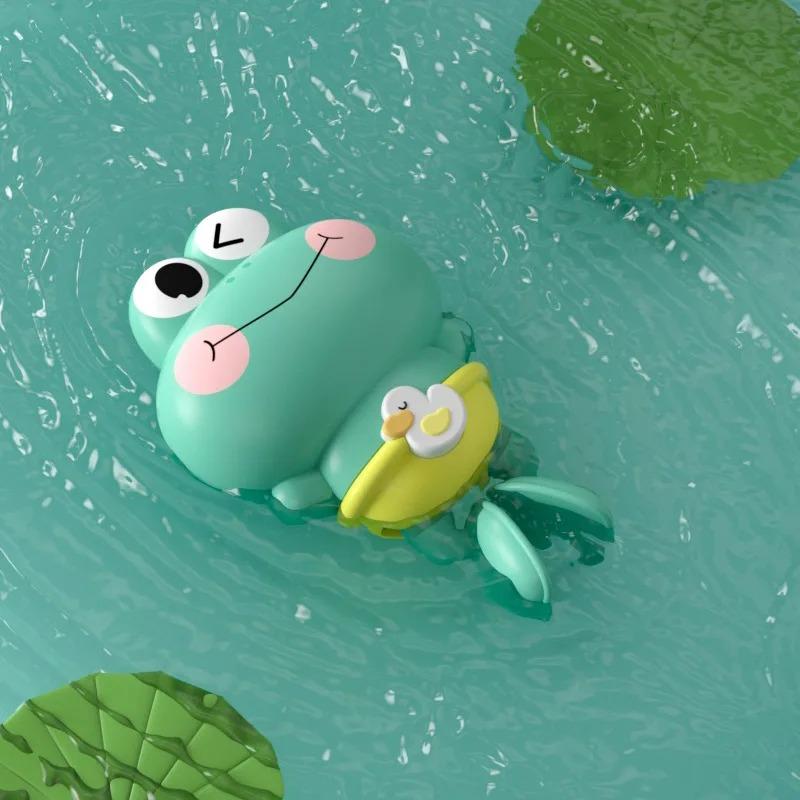 Baby Bath Toys Frog and Fish Wind Up Toys for Toddlers Bathtub Toys for Baby Floating Pool Games Swimming Bath Toys for Kids