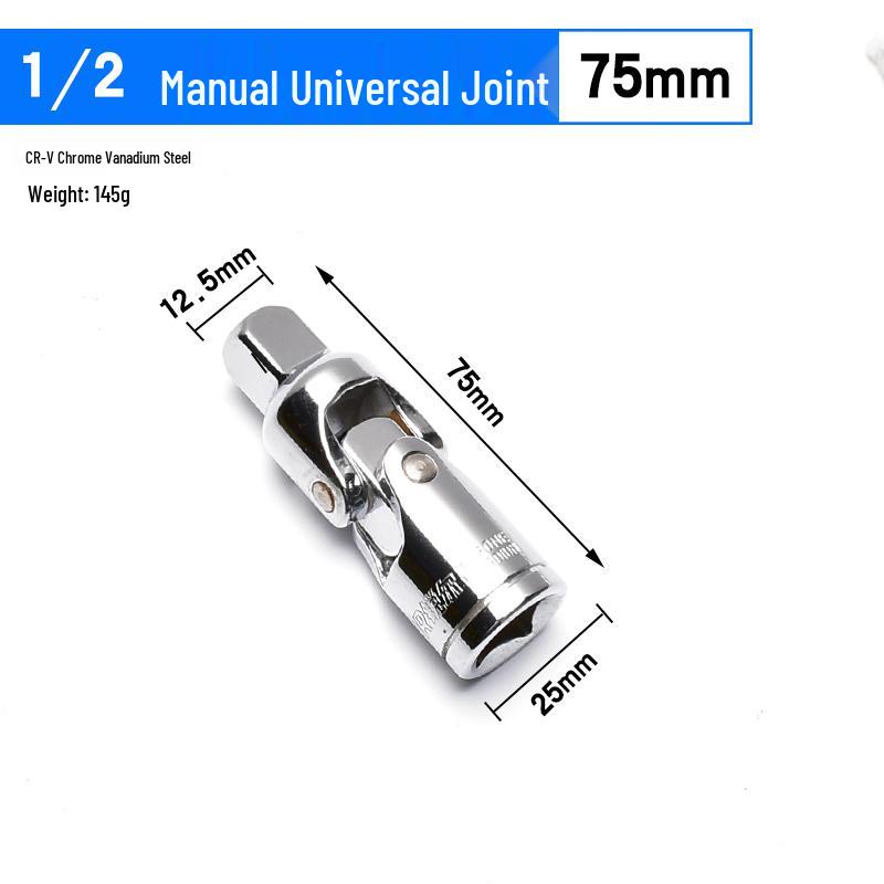 Dafei Hexagonal Extended Socket Head Set 8-32mm, 1/2" Ratchet Wrench Socket, Hollow Type.