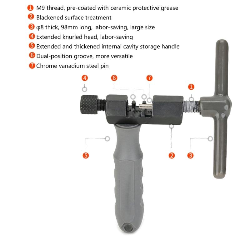 Mountain Bike Chains Extractor Cutter Device Bicycles Chain Pin Remover Bicycles Chains Remove and Install Tool Enduring