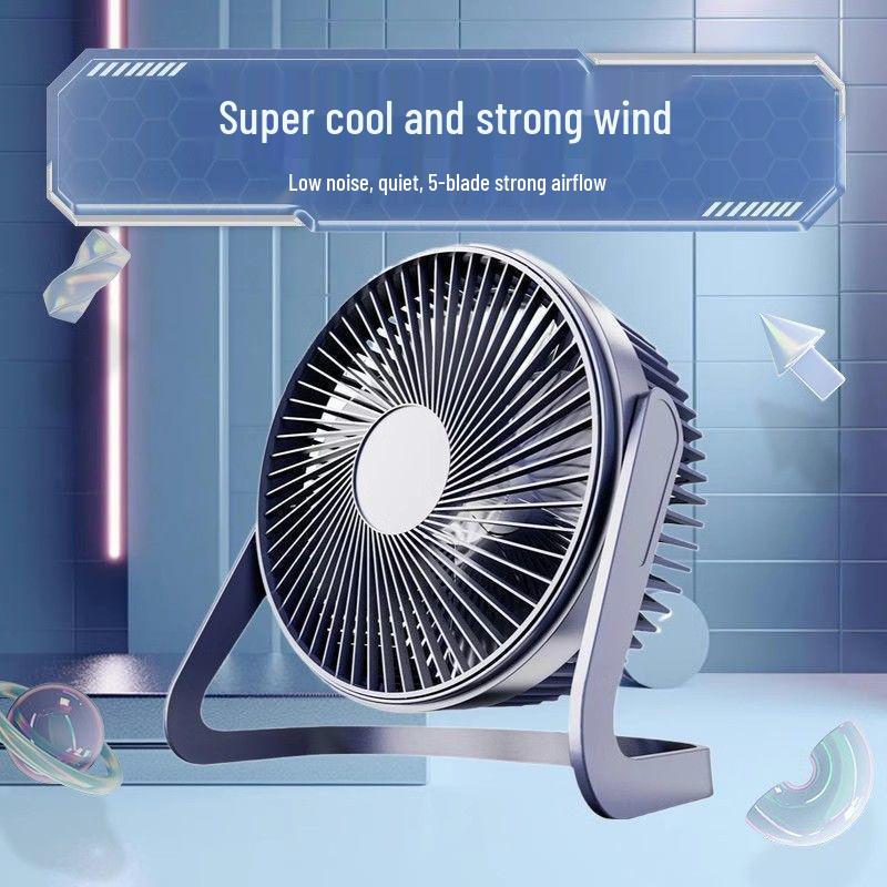 Leiser Schreibtischventilator - Kompakt, Starker Wind, Tragbarer Tischventilator für Büro, Wohnheim oder Zuhause