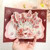 Paper Popup Cards Rose Flower 3D Popup Greetings Card Birthday Cards Wedding Valentines Day Mother Day Cards for Mom