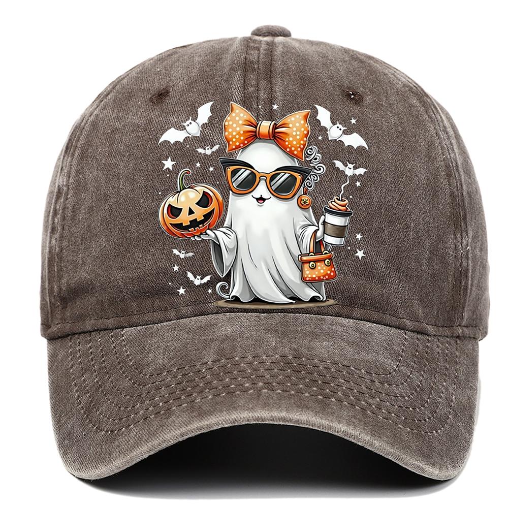Bat Ghost Printed Baseball Hat for Men and Women Outdoor Sports Sunscreen Hat Halloween Festival Party Decoration Hat
