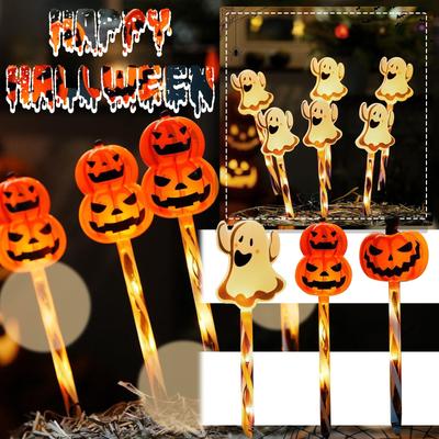 Lumière LED à brancher pour Halloween Décoration de cour, d'extérieur, de jardin, d'ambiance de fête d'Halloween, accessoires, ornements