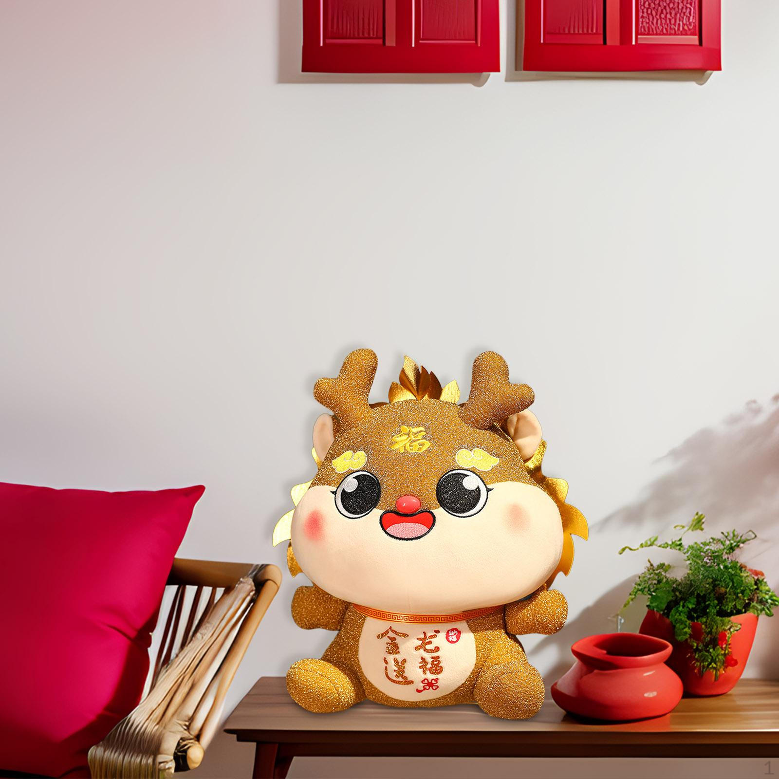 

Китайский дракон плюшевая кукла, игрушка, декоративная кукла, чучело животного для Gold 43cm