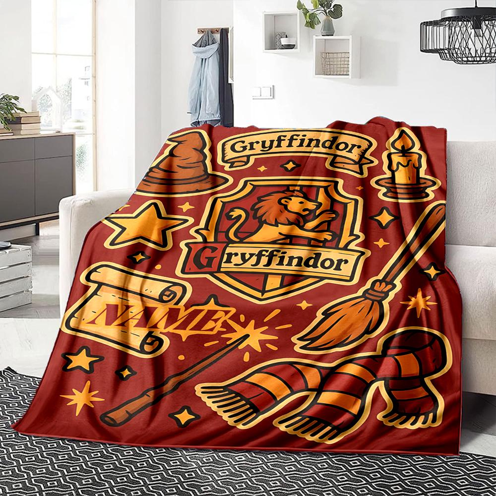 Custom Name Slytherin Pride Honor Blanket for Couch & Bed, Plush Cozy Fuzzy Blanket Super Soft & Warm Blankets for Fall and Winter. 090866