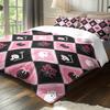 3-piece Halloween Cute Ghost, Bow Pattern, 1 Quilt Cover+2 Pillowcases, Core Free, Soft and Comfortable Quilt Cover Set