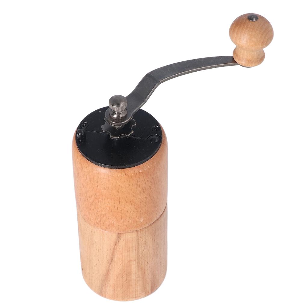 Manuelle Kaffeemühle Einstellbarer Mahlgrad Leise Tragbar Holz Handkurbel Kaffeemühle für Zuhause