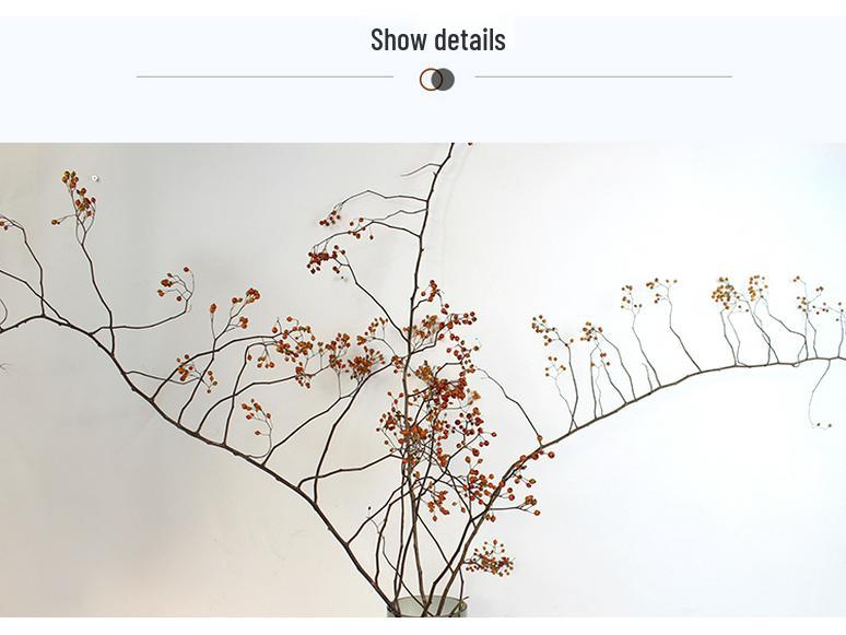 Wabi-Sabi Style Mountain Preserved Flower & Dried Branch Floor Ikebana Ornament