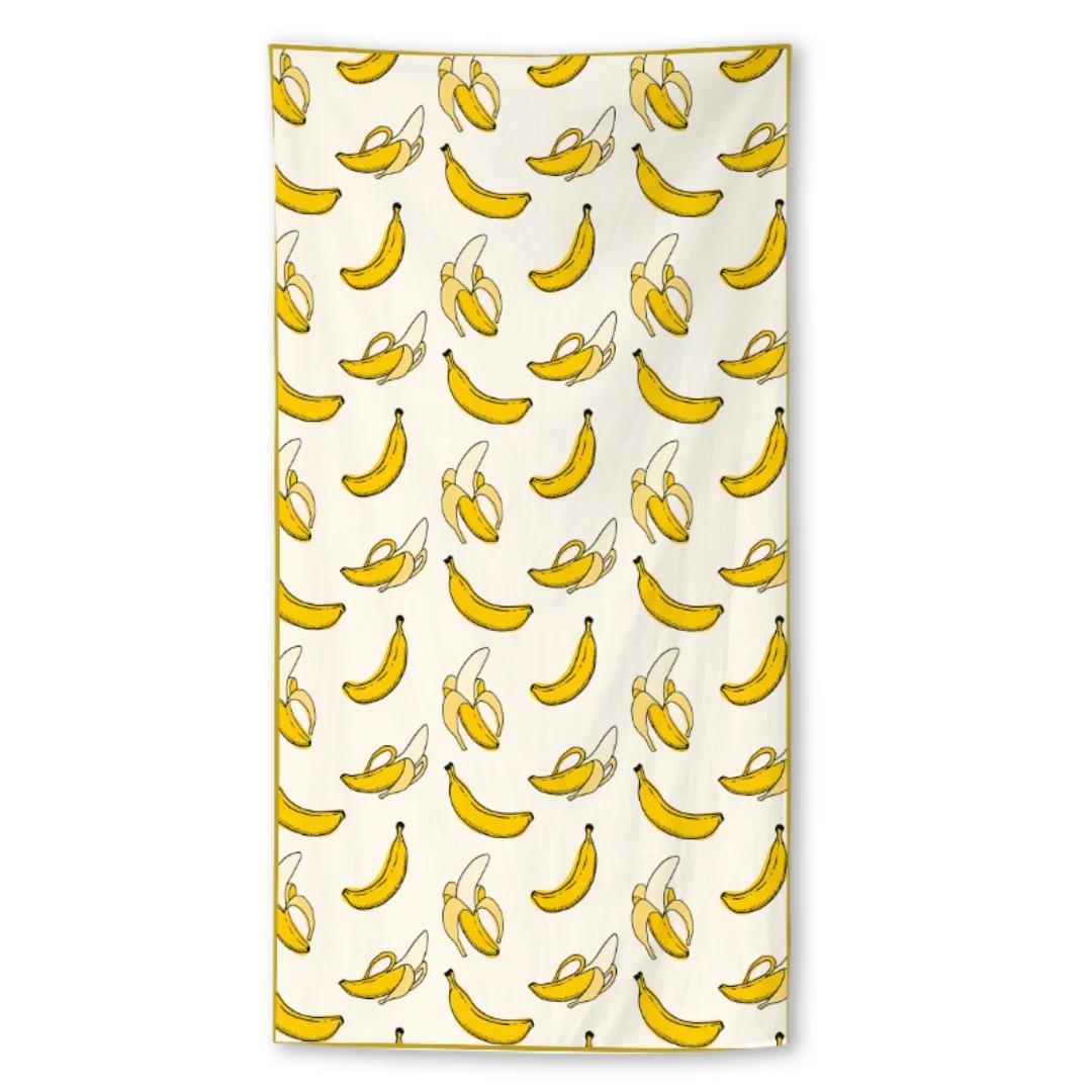 

Cartoon Fruit Print Beach Towel,Digital Printing Thin Quick-Dry Anti-Sand Microfiber Lightweight for Swim Yoga Travel Gym Gift W30*H60(CM)