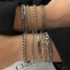 Kubánský řetízkový náramek z nerezové oceli 316L pro muže Ženy Figaro Vintage Metal Viking Kpop Pulseras Emo Roztomilý luxusní dárek na šperky