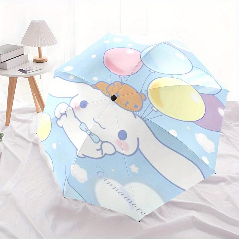Colorful balloons CINNAMOROLL Automatic 3-Fold Umbrella Design, Cute Cartoon Pattern, Portable Outdoor Umbrella, Perfect, Holiday Gift for Disney fans