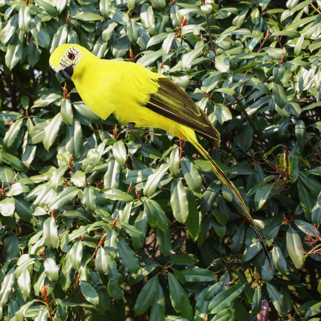 2x Realistický Ara Papoušek Umělý Zvířecí Ozdoba Hračka Bílá