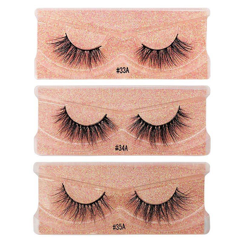 SHIDISHANGPIN 3D-Nerz-falsche Wimpern, natürliches Make-up, langes, dickes Augen-Make-up