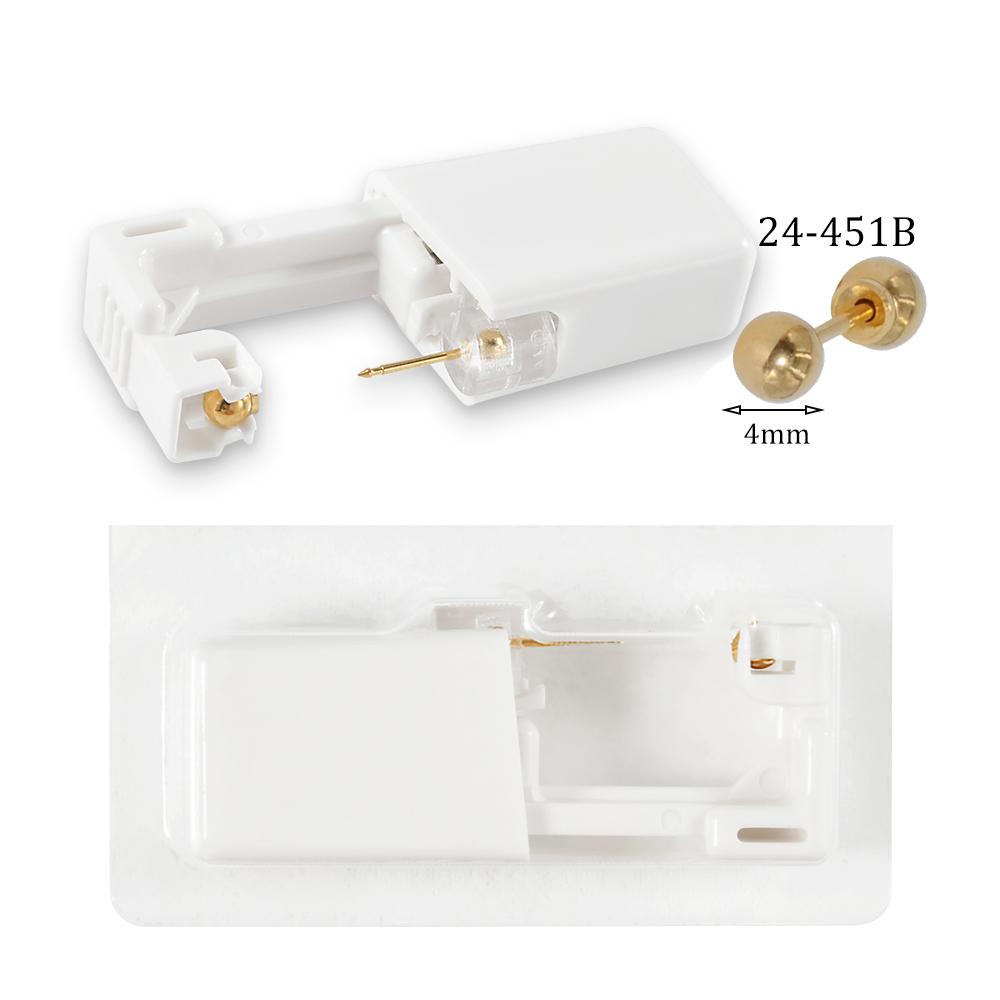Easy To Use 24K Gold Plated Different Crystal Safe Ball Ear Piercing Gun Kit Disposable Disinfect Earring Piercer Machine Studs