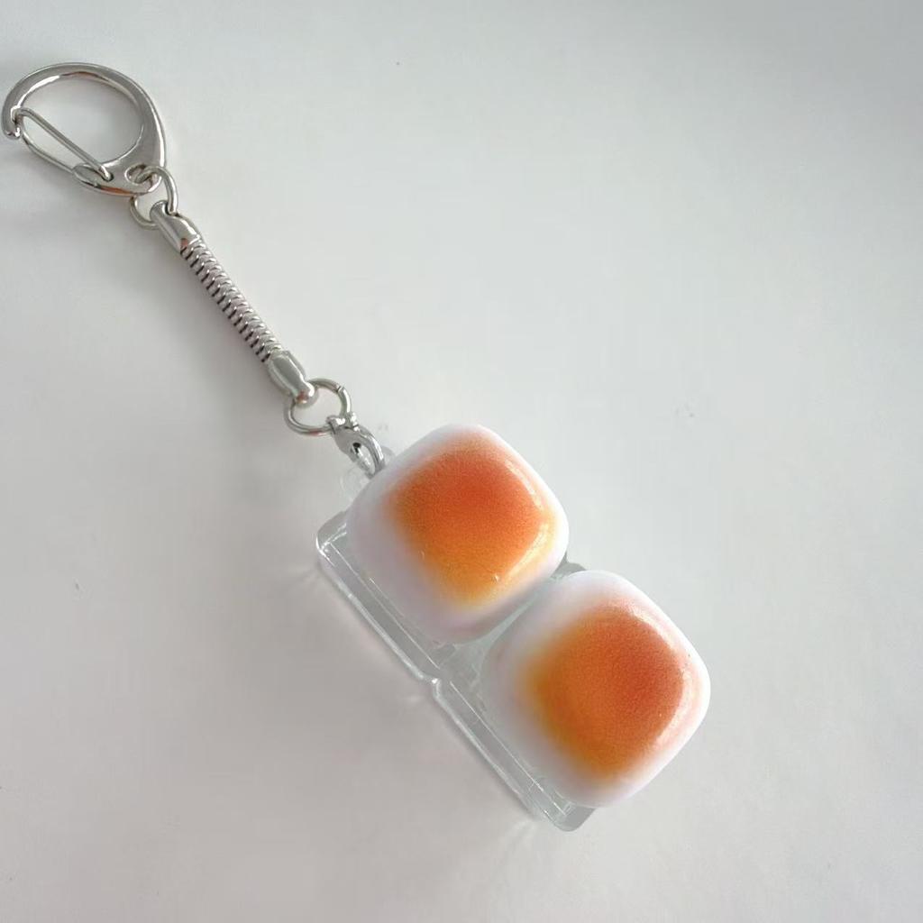 New Simulation Bread Key Decompression Light Key Chain Creative Mechanical Keyboard Button Decompression Fingertip Sensory Toys