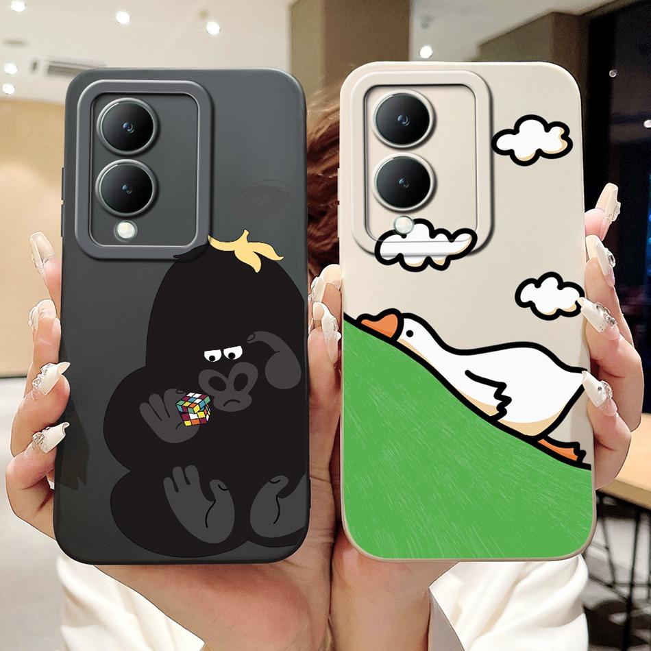 For Vivo Y17s Case VivoY17s Y 17S 4G 2024 Cute Panda Rabbit Cartoon Soft Silicone Shockproof Phone Cases