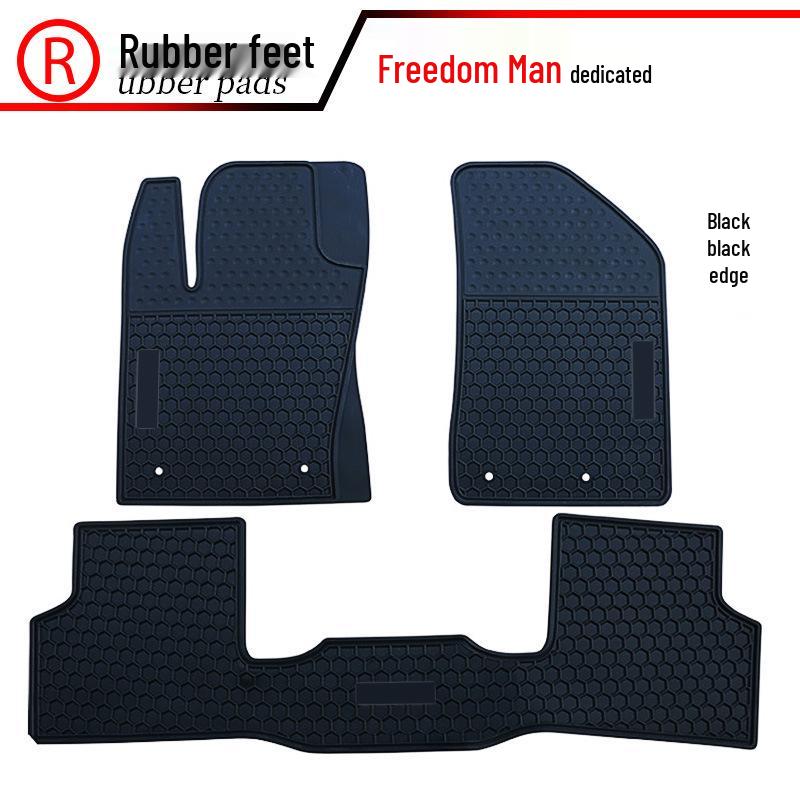 

Jeep Renegade Waterproof Rubber Floor Mats - Sport Foot Pad Modifications Renegade Black with Black Edging Mats