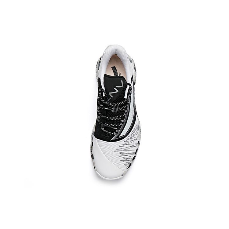 Anta Comfortable Versatile Low-Top Basketball Shoes Men Sneakers Black White 112031606-2