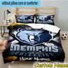3pcs Custom Name Grizzly Marks Logo Design Bedding Set Includes 1 Duvet Cover & 2 Pillowcases for All Seasons Dormitory Home Decor Christmas Gifts