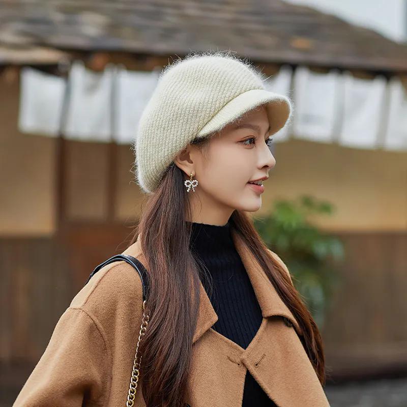 

WTEMPO Женские зимние бейсболки Флисовые Утепленные Новые Теплые Защищающие уши Велосипедные Вязаные Шерстяные Шапки Берет для женщин 1pc бежевый