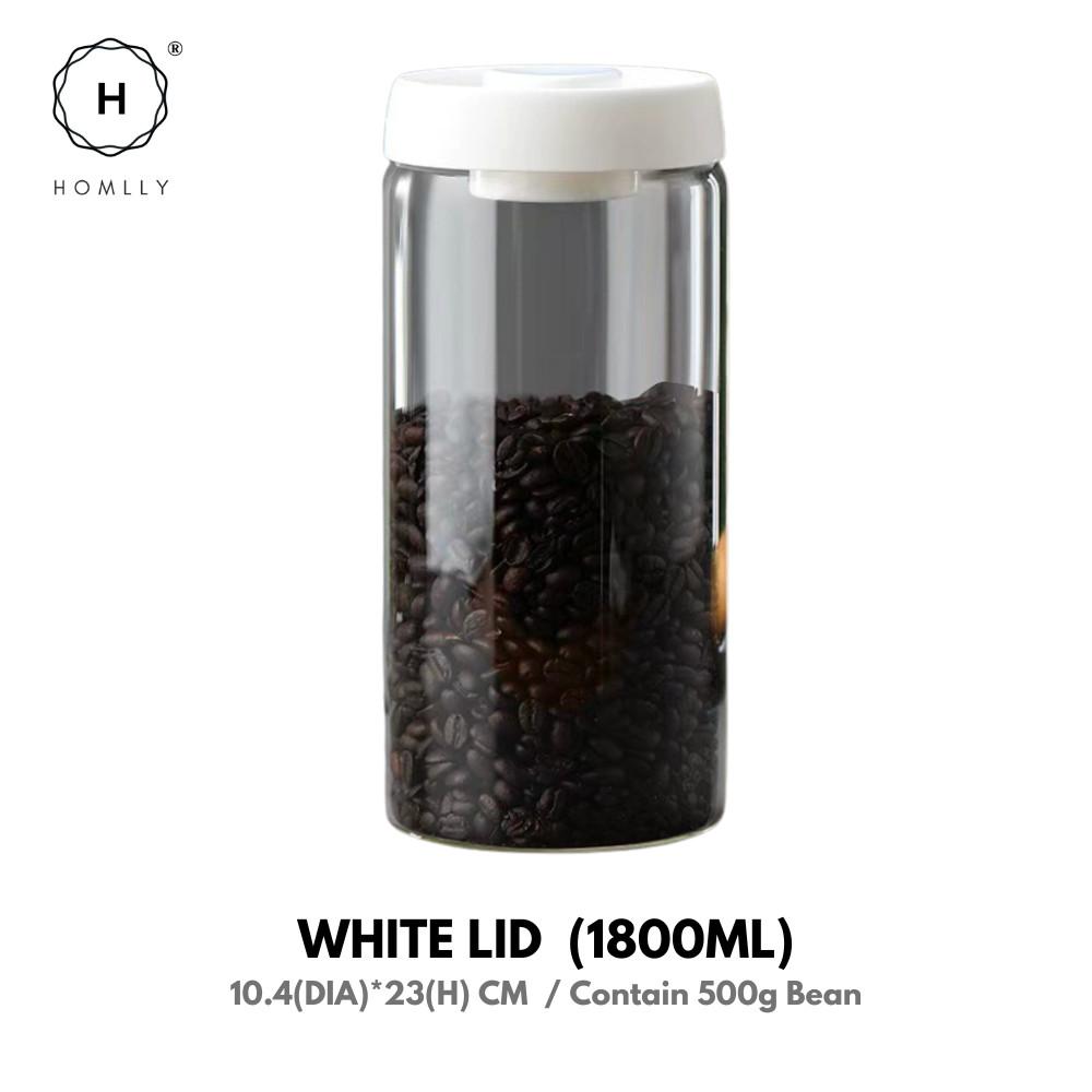 HOMLLY Luft Food Storage Glass Canister Container with Airtight Lid (X3PCS)