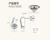 Silvere Glam Korean Version 6-character Note Moissanite Ear Studs With A High-end Design S925 Silver Ear Accessory