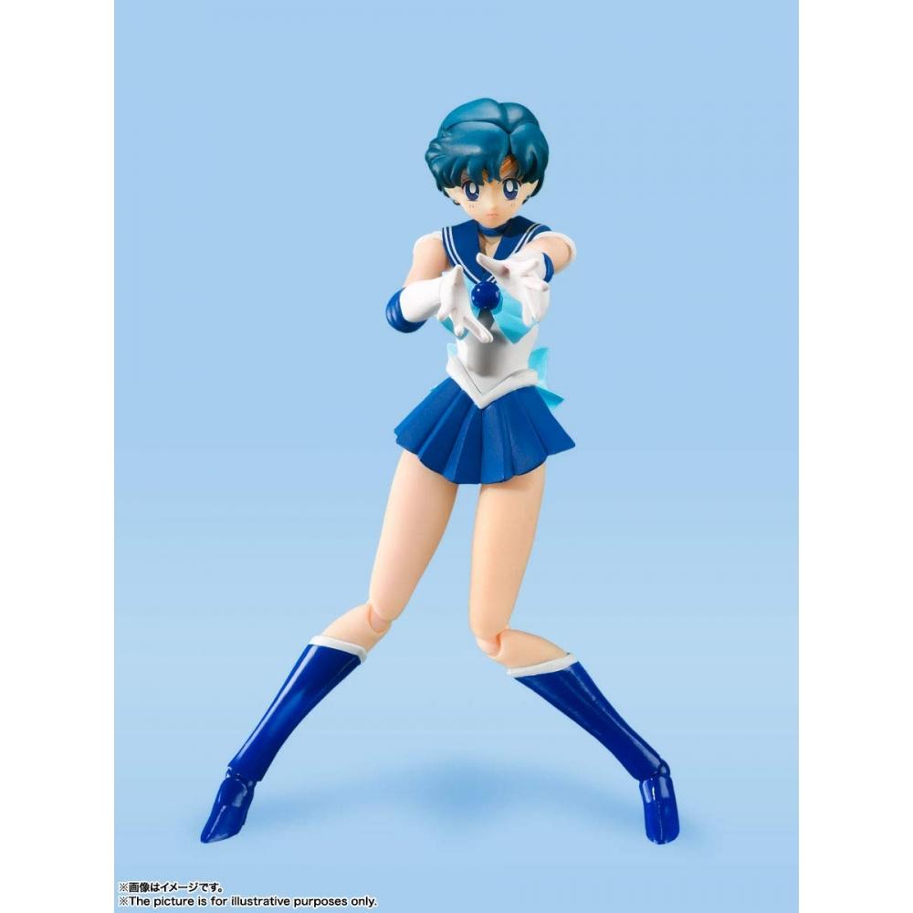 BANDAI SPIRITS S.H.Figuarts Sailor Moon Sailor Mercury -Animation Color Edition- (Resale version) Approx. 140mm PVC&ABS painted movable figure