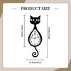 Cat Shaped Wall Clock Decorative,Easy Install,Indoor Decor,Adorable Hanging Clock Silent Movement for Bedroom Children Room Cafe