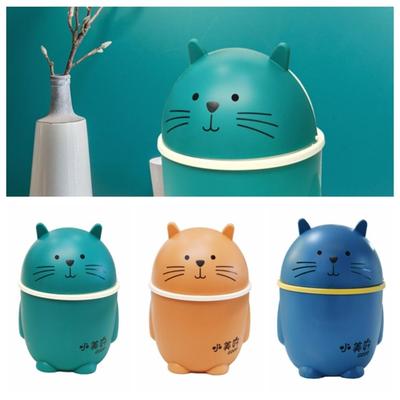 Tragbarer Cartoon-Katzen-Mülleimer Kawaii Müllaufbewahrungsbehälter Mülleimer Schreibtisch-Abfallbehälter Küche