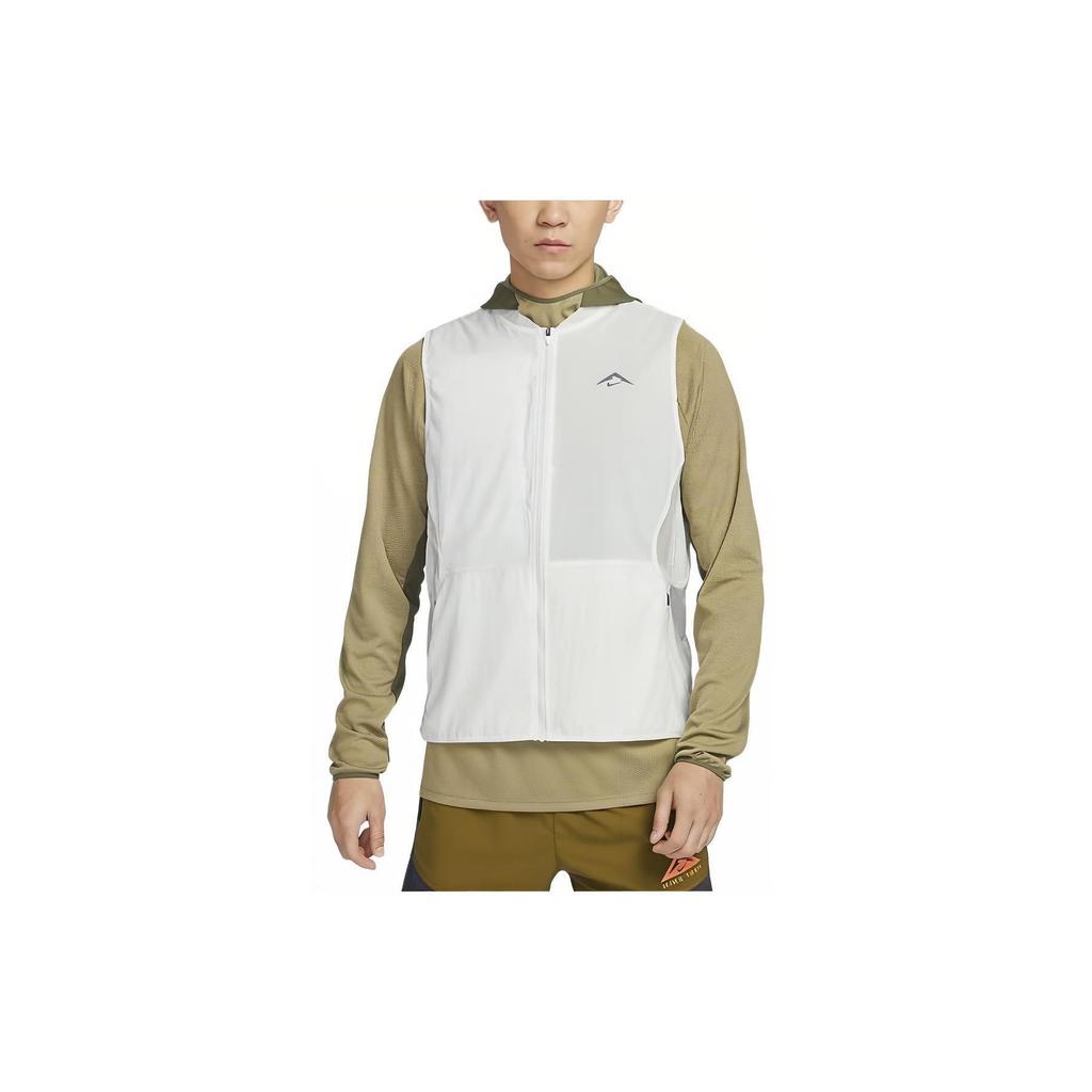 Nike Color Block Outdoor Casual Running Zip Vest Men Vests Mountain-White FN4005-121