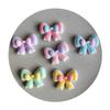 Kawaii Resin Bow Cabochon Flat Back Bowknot Charms Candy Color Bow Tie Embellishments Flatback Resin Charms for Hair Clips