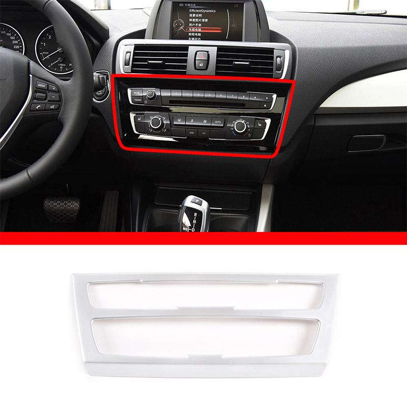 For BMW 1 2 Series F20 F21 F22 F23 2012-2018 ABS Car Console CD Panel Frame AC Air Vents Cover Trim Decorative Car Accessories серебряный