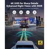 REDTIGER Dashcams 4K Car Camera Front UHD 2160P with Wi-Fi GPS 3.16 LCD Screen Dash Camera for Cars with Night Vision,170° Wide