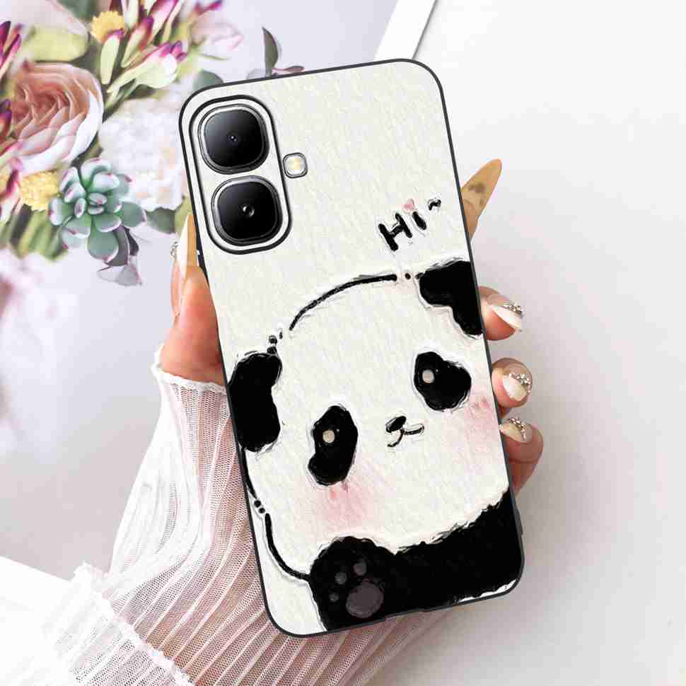 For Infinix Smart 20 4G X6840 X6840B Case Cartoon Cat Dinosaur TPU Black Cover For  Infinix Smart20 smart 20 4G Phone Casing