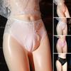 Pánské crossdresser kalhotky Falešné vagíny designové kalhotky Nízké kalhotky s krajkovým prošíváním Sexy cross dressing Falešné vaginové spodní prádlo