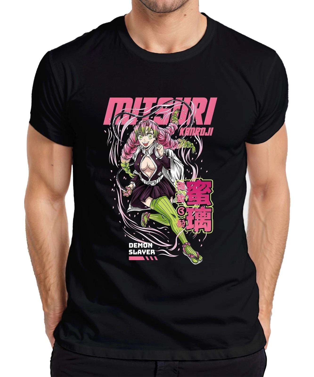 Mitsuri Kanroji Demon Slayer Love Hashira Anime Manga Pink Kawaii Herren T-Shirt L