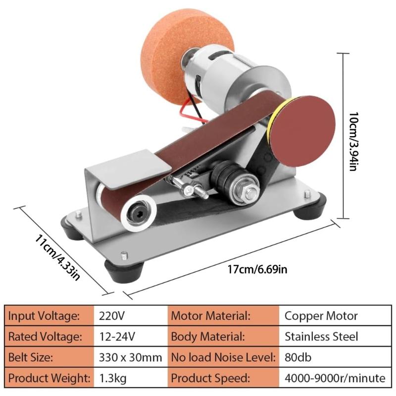 Belt Sander Electric Sander Benches Grinder Sanding Polishing Grinding Machine Adjustable Cutter Sharpener Woodworking
