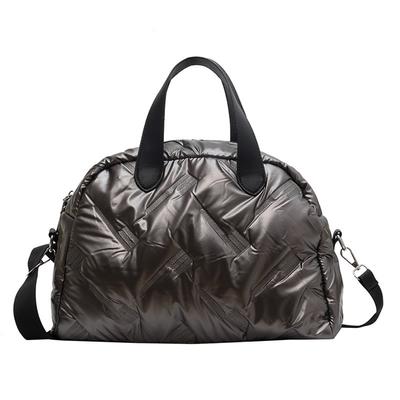 Women Puffy Crossbody Bag Large Capacity Solid Puffer Bag Versatile Casual Strap Adjustable Winter Shopping Bag