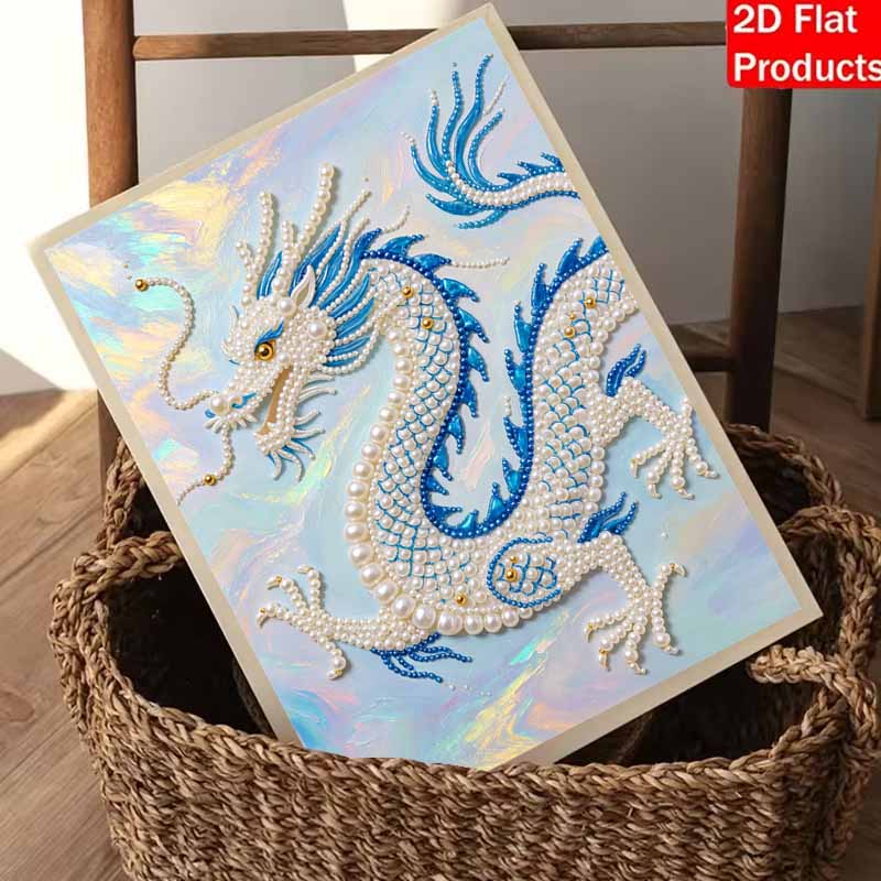 Dragon Pearl Kit 5D DIY Round Rhinestone Art Craft for Adults Home Wall Decoration Beginner Friendly Frameless Design