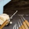 Bamboo Crochet Hook Set: Hand Knitting Tools with Round Head Crochet Hooks for Yarn and Sweater Projects.