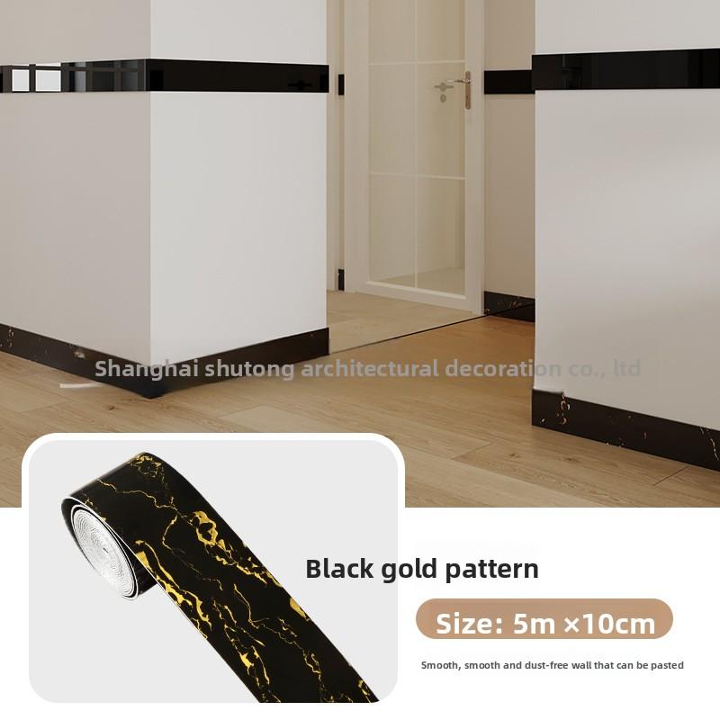 Silná role, Tapeta s panelem z mramorových dlaždic v evropském stylu, Samolepicí PVC imitace cihly, DIY odnímatelná, Podlahová a nástěnná ochranná lišta