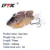 FTK 1 Piece 7.5CM-13G 2 Sections Multi-section Small Fishing Bait Swimming Bait Barracuda Bait