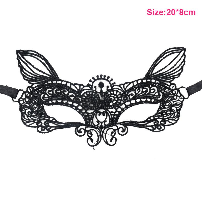 Halloween Black Queen Lace Mask No Fixed Shape Embroidery Appliques Party Costume Carnival Mask Woman Masquerade Mask