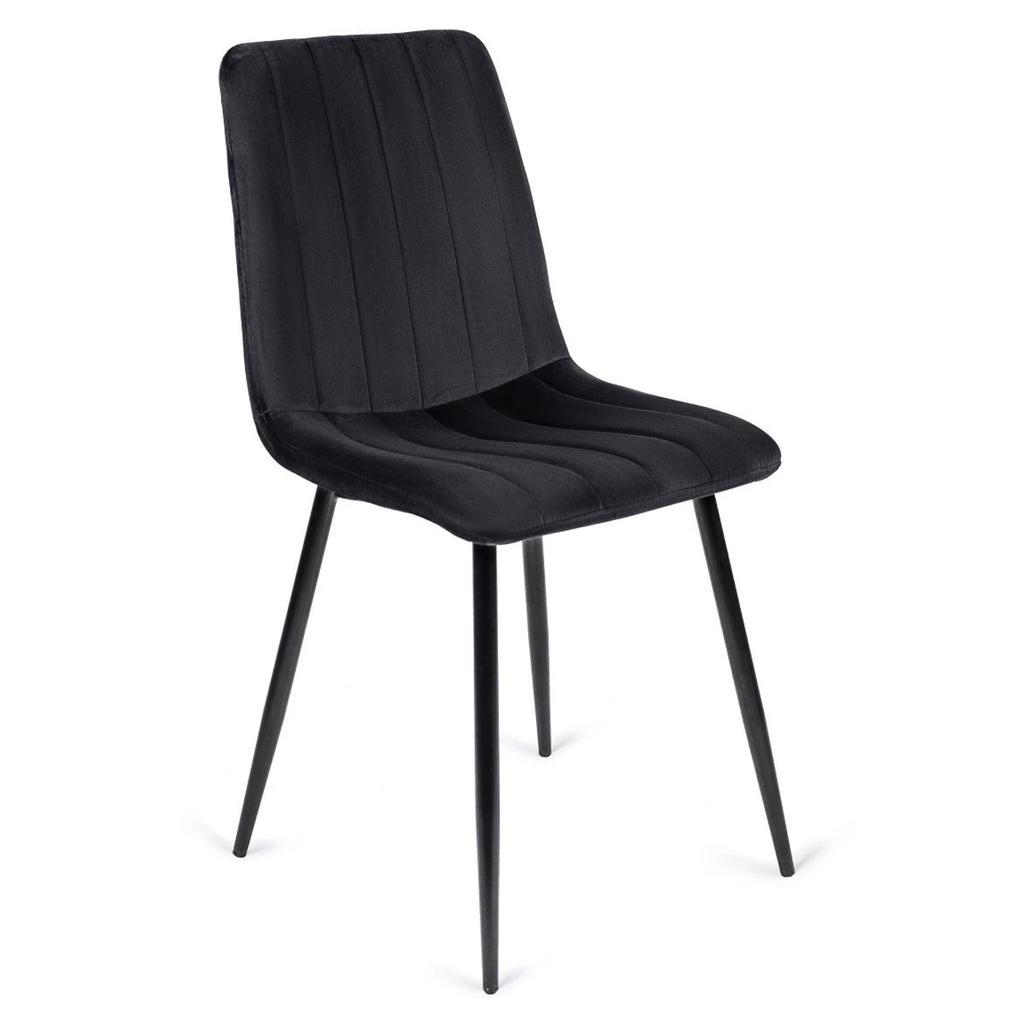 Ibis Upholstered Dining Chair Black Velvet Modern Loft